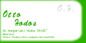 otto hodos business card